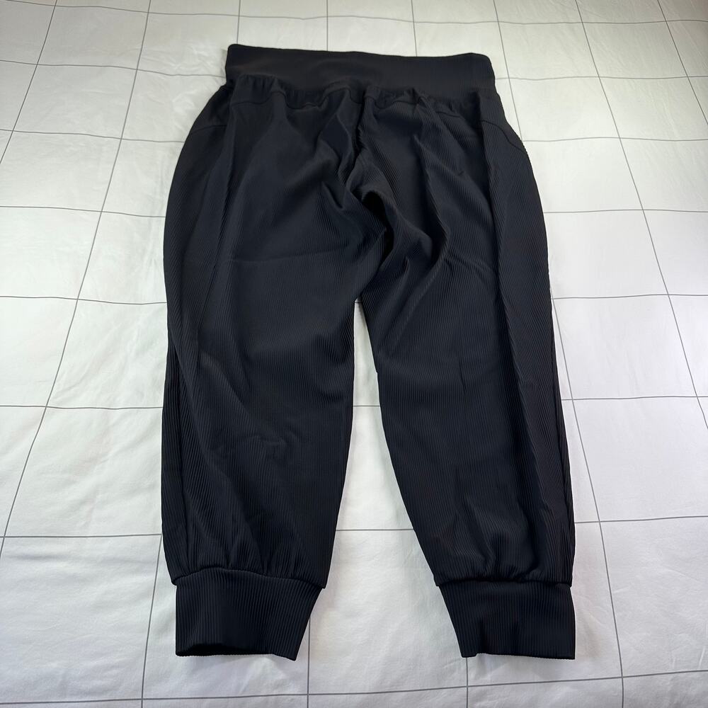 Athleta Black Ribbed High-Waist Jogger Pants - Picture 4 of 13